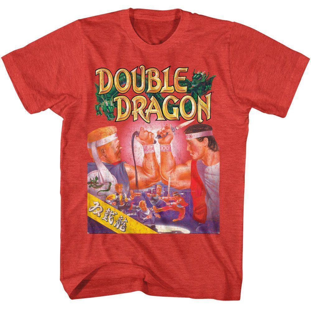 Double Dragon 1 Arcade Smash Red Heather T Shirt